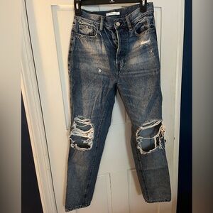 PacSun Blue Relaxed Jeans with Distressed Details